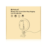 PULUZ 7,9 pollici 20 cm Anello Selfie Luce + Clip per monitor 3 modalità USB ...