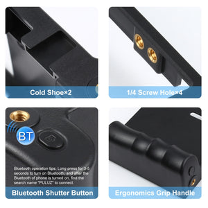 PULUZ 4-in-1 Bluetooth Tragbares Vlogging Live-Übertragung LED-Selfie ...