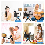 PULUZ 4-in-1 Bluetooth Tragbares Vlogging Live-Übertragung LED-Selfie ...