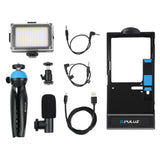 PULUZ 4-in-1 Bluetooth Tragbares Vlogging Live-Übertragung LED-Selfie ...