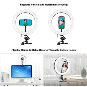 PULUZ 10.2 pollici 26 cm Anello luminoso + Clip per monitor USB 3 modalità Di...