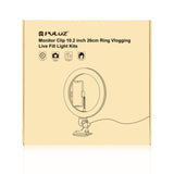 PULUZ 10.2 pollici 26 cm Anello luminoso + Clip per monitor USB 3 modalità Di...