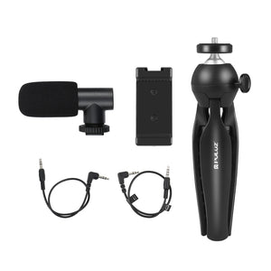 Kit de vlogger vidéo pour smartphone de diffusion en direct PULUZ, microphone...