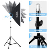 PULUZ Softbox Kit di illuminazione 2 pezzi 50x70 cm Attrezzatura fotografica ...