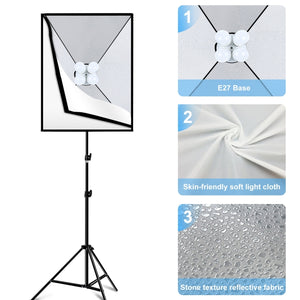 PULUZ Softbox Kit di illuminazione 2 pezzi 50x70 cm Attrezzatura fotografica ...