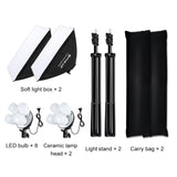 PULUZ Softbox Kit di illuminazione 2 pezzi 50x70 cm Attrezzatura fotografica ...