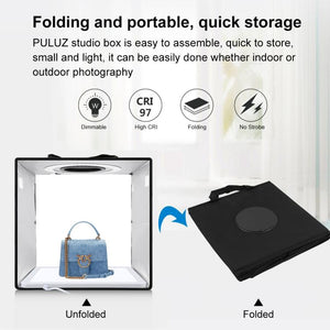 Tente de prise de vue pliable PULUZ 30 cm pour éclairage annulaire ...