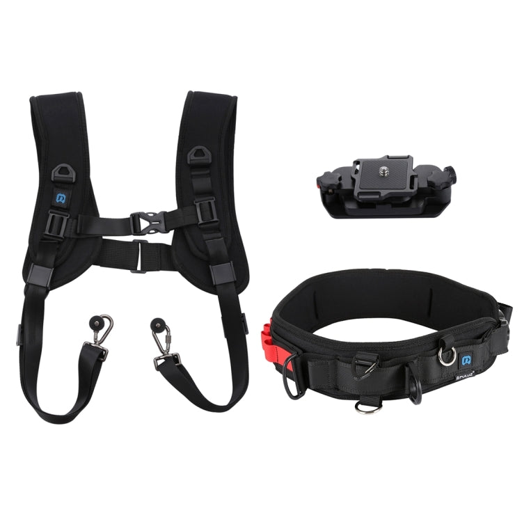 PULUZ 3 en 1 Ensemble multifonctionnel Ceinture + Double bandoulière + Kit...