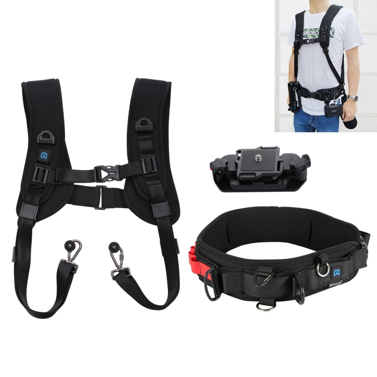 PULUZ 3 en 1 Ensemble multifonctionnel Ceinture + Double bandoulière + Kit...