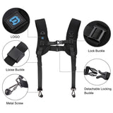 PULUZ 3 en 1 Ensemble multifonctionnel Ceinture + Double bandoulière + Kit...