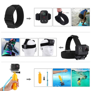 PULUZ 50 in 1 Kit di Accessori Ultimate Combo per GoPro, DJI Osmo Action, Insta360 – Custodia EVA, Supporti, Fascia Toracica, Monopiede e molto altro