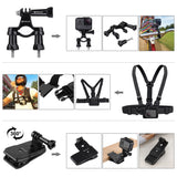 PULUZ 50 in 1 Kit di Accessori Ultimate Combo per GoPro, DJI Osmo Action, Insta360 – Custodia EVA, Supporti, Fascia Toracica, Monopiede e molto altro
