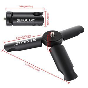 PULUZ Klappstativ aus Kunststoff + Klemmhalterung aus Aluminiumlegierung