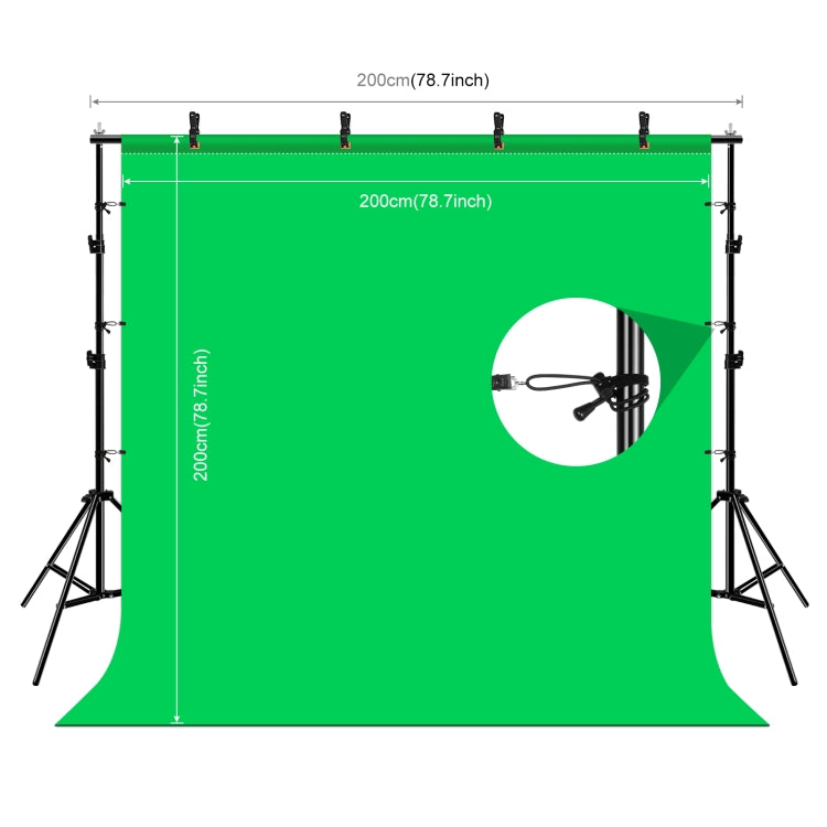 PULUZ 2x2m Fotostudio-Hintergrund-Ständer, Hintergrund-Halterungs-Kit, Querstange ...