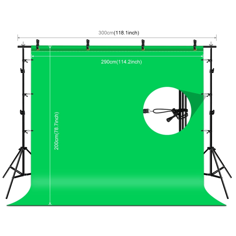 PULUZ 2,9 x 2 m Fotostudio-Hintergrund-Kreuzhalterungs-Set, S...
