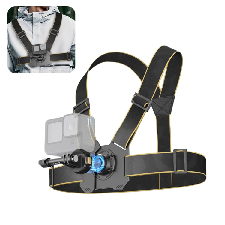 Fascia Toracica Magnetica a Sgancio Rapido PULUZ per Action Camera – Riprese POV a Mani Libere, Compatibile con GoPro, DJI Osmo, Insta360