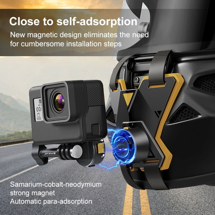 Magnetische Kinnriemenhalterung für Motorradhelme mit Schnellverschluss – Kompatibel mit GoPro, DJI Osmo, Insta360