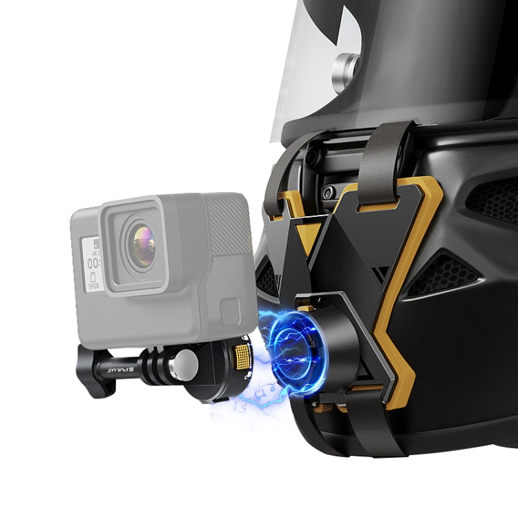 Magnetische Kinnriemenhalterung für Motorradhelme mit Schnellverschluss – Kompatibel mit GoPro, DJI Osmo, Insta360