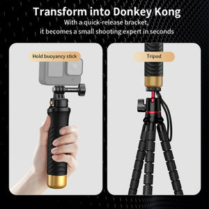 Impugnatura Galleggiante a Sgancio Rapido Magnetico PULUZ per Action Cam - Supporto per Sport Acquatici, GoPro, DJI Osmo, Insta360 e Altri