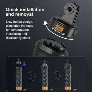 Impugnatura Galleggiante a Sgancio Rapido Magnetico PULUZ per Action Cam - Supporto per Sport Acquatici, GoPro, DJI Osmo, Insta360 e Altri