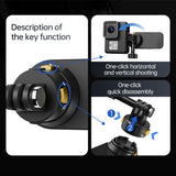 Clip per Tracolla a Sgancio Rapido Magnetico PULUZ per Action Cam - Compatibile con GoPro, DJI Osmo, Insta360 e Altri