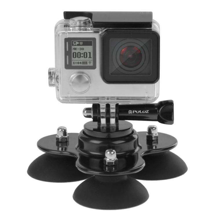 PULUZ Dreieckige Saugnapfhalterung mit Schraube für GoPro Hero11 Black / HERO10...