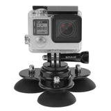 PULUZ Dreieckige Saugnapfhalterung mit Schraube für GoPro Hero11 Black / HERO10...