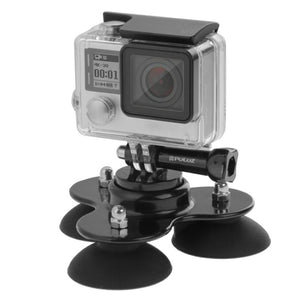 PULUZ Dreieckige Saugnapfhalterung mit Schraube für GoPro Hero11 Black / HERO10...