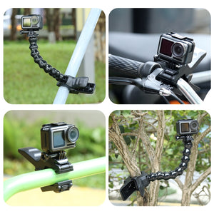 PULUZ Action-Sportkamera Jaws Flex-Klemmhalterung für GoPro Hero11 Black / HER...