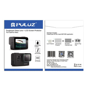 PULUZ HD-Objektiv-Displayschutz + gehärtete Glasfolie ...