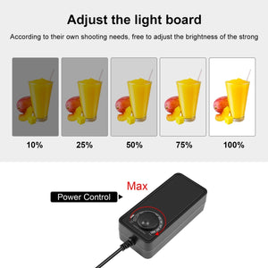 PULUZ Konstantstrom-LED-Netzteil für 80 cm Studiozelt, AC 110 V...