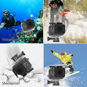 PULUZ für GoPro HERO (2018) / HERO7 Black /6 /5 Wasserdichtes Unterwassergehäuse...