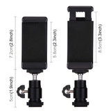 PULUZ Testa per treppiede Hot Shoe da 1/4 di pollice + Morsetto per treppiede...