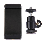 PULUZ Testa per treppiede Hot Shoe da 1/4 di pollice + Morsetto per treppiede...