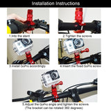 PULUZ Aluminium-Fahrradlenker-Adapterhalterung mit drehbarem ...