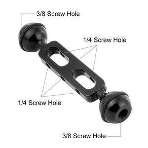 PULUZ 5,1 Zoll 13 cm Doppelkugelarm aus Aluminiumlegierung, Durchm...