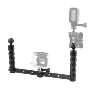Tragbarer Doppel-Selfie-Einbeinstativständer aus CNC-Aluminium von Puluz ...