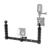 Tragbarer Doppel-Selfie-Einbeinstativständer aus CNC-Aluminium von Puluz ...