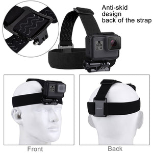 PULUZ Elastischer Befestigungsgurt, verstellbarer Kopfgurt für GoPro...
