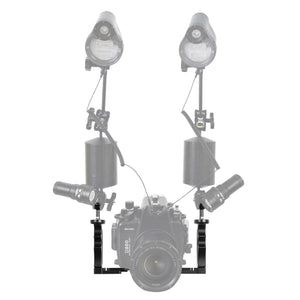PULUZ CNC-Aluminium-verstellbare Doppel-Tauchlampenhalterung für...