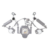 PULUZ Doppelkugelklemme, offenes Loch, Unterwasserkamerahalterung M...