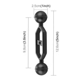 Bras à double rotule en alliage d'aluminium PULUZ 5,0 pouces 12,6 cm, diam...