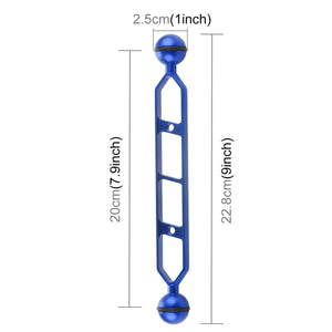 PULUZ 9,0 Zoll 22,8 cm Doppelkugelarm aus Aluminiumlegierung, Durchm...