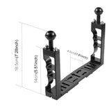 PULUZ Einstellbare CNC-Aluminium-Doppellampenarmhalterung für...