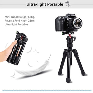 PULUZ Pocket Mini Microspur Foto Treppiede in lega di magnesio con testa a sf...