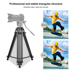 Professionelles Hochleistungs-Videokamerastativ aus Aluminiumlegierung, Stativ