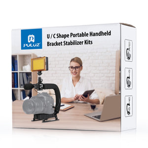 Tragbares DV-Stabilisator-Set in U/C-Form von PULUZ mit Stativkopf ...
