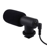 PULUZ Microfono professionale per interviste audio stereo da 3,5 mm per regis...
