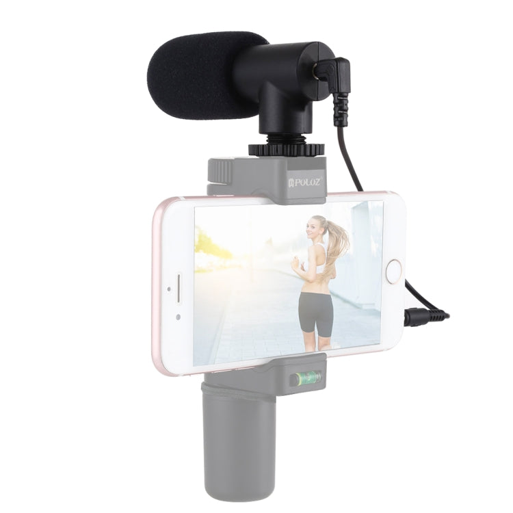 PULUZ Microfono professionale per interviste audio stereo da 3,5 mm per regis...