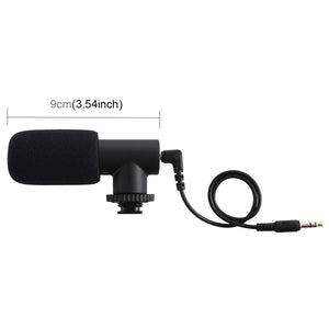 PULUZ Microfono professionale per interviste audio stereo da 3,5 mm per regis...